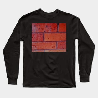 Beautiful deep rich coloured | coloured red brick wall Long Sleeve T-Shirt